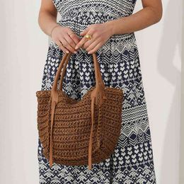 Сумка на плечах винтажная женская сумочка бренд бренд пляж модный отдых лето 220224