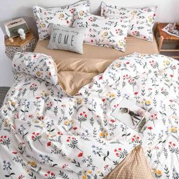 Thickened Frosted Three Piece Set Four Simple Autumn and Winter Sheet Bed Quilt Cover Small Fresh Bedding