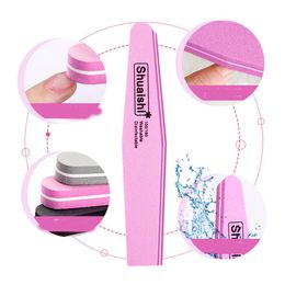 rubbing polish Canada - Sponge Rub Nail File Durable Manicure Nail Tools Rubbing Polished Surface Rubber Buffer Styling Sided Grinding Repair306R