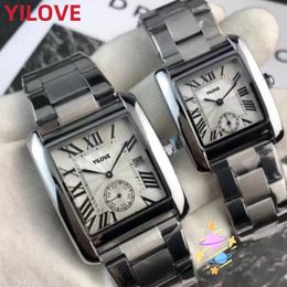 Mens Full Functional Business Watch Montre De Luxe Stianless Steel Strap Wristwatches 48mm 35mm Japan Quartz Imported Movement Chronograph Waterproof Clock