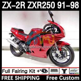 Body Kit For KAWASAKI NINJA ZXR-250 ZX 2R 2 R R250 ZXR 250 ZXR250 1991 1992 1993 1994 1995 1996 1997 1998 9DH.7 ZX-R250 ZX-2R ZX2R 91 92 93 94 95 96 97 98 Fairing red flames