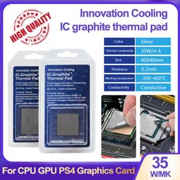 cpu cooling UK - Fans & Coolings Innovation Cooling IC Graphite Thermal Pad 35W m-k Silicone For CPU GPU PS4 Motherboard Graphics Card Cooler ICG30Fans