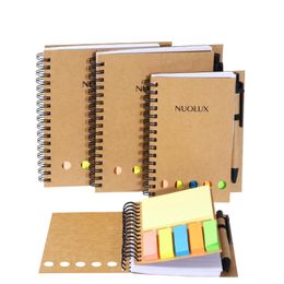 Notepads NUOLUX 4 Pcs Spiral Lined Notebook With Pen Notes Page Markers Personalised Notepad School Office Supplies