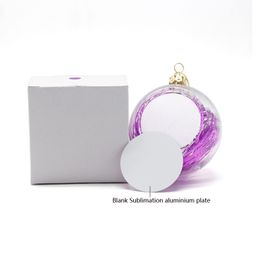 Sublimation print Ball with metal aluminium insert for holiday decoration 10 pieces / lot