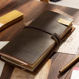 Traveler's notebook Traveller leather diary handmade note book journal cowhide school vintage stationary a5 a6 a7 mini 220401