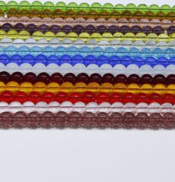 6mm approx 60 beads glass crystal stone Round Loose Spacer Beads For Jewellery Making DIY Bracelet Handmade fdg4w