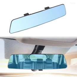 Interior Accessories Other Wide Angle Rear View Mirror Universal Curve Convex Clip On Car Rearview Anti-glare Blue Panoramic For