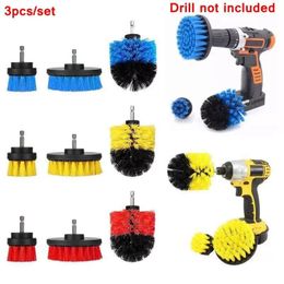 3pcs/set Power Scrub Brushes Electric Drill Cleaning Brush head for Kitchen Bathroom Shower Tile Grout Cordless Scrubber Attachment Brush