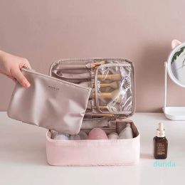 designertravel cosmetic bag beautician make up bag quick makeup bag purse toiletry bags Organiser pink makeup pouch waterproof handbag