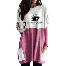 Women's Hoodies & Sweatshirts Lashes Make Everything Better Star Pocket Long For Female Femmes Lover Gift Women Spring Autumn Sleeve Sweatsh