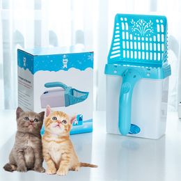 New Cat Litter Scoop With 30pcs Bags Container Cats Cleaning Shovel Spade Plastic Detachable Pet Fecal Spade DHL