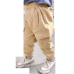 Pants For Boys Solid Color Children's Pants For Boys Solid Kids Cargo Pants Spring Autumn Children's Clothing Boy Casual Style 210412