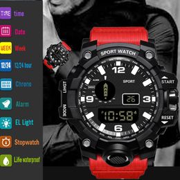 Wristwatches Sports Watch LED Digital Wristwatch Military Men Watches Shockproof Life Waterproof Male Electronic Clock Relogio MasculinoWris