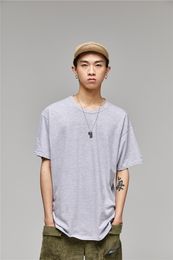 Men's T-Shirts Basic Solid Color Summer Loose Short-sleeved Couple T-shirt Men And Women Leisure Ins Half-sleeve Cotton TeeMen's
