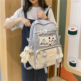 Enla Fashion Waterproof Women Backpack Teenager Girl Kawaii BookBag Laptop Rucksack Cute Student School Bag Mochila Female 220630