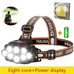 Rechargeable Headlamp Headlamps with 4 Modes USB Waterproof Lamp for Outdoor Camping Cycling Running