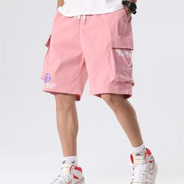 Summer Cargo Men MultiPockets Hip Hop Streetwear Baggy Jogger Male Casual Beach Shorts Plus Size 8XL 220611