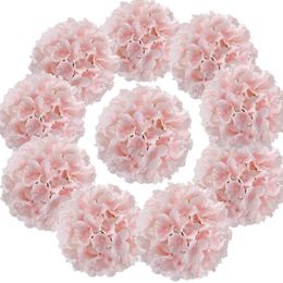 Decorative Flowers & Wreaths 54 Heads Silk Hydrangea Artificial With Stems Fake For Home Wedding Party DecorationDecorative