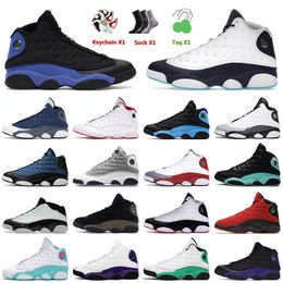 jumpman basketball shoes UK - Top Jumpman 13 13s XIII Mens Basketball Shoes Hyper Royal Reverse Bred Phantom Cap And Gown Grey Toe Atmosphere Grey Trainers Sneakers 36-47