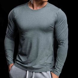 Fitness T-Shirts Compression Rashguard Mma Tshirts Workout Quick Dry Fit Sport Gym Clothing Running Long Sleeve T Shirt Men L220704