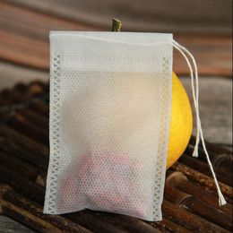 500Pcs Disposable Tea Bags Empty with String Heal Seal Bag for Non-woven Fabric Paper Filter 220509