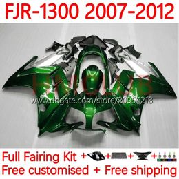 OEM Bodywork For YAMAHA FJR-1300 FJR 1300 A CC FJR1300A 01-12 Moto Bodys 37No.71 FJR1300 07 08 09 10 11 12 FJR-1300A 2007 2008 2009 2010 2011 2012 Fairing Kit dark green