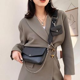 Evening Bags Fashion Women's Bag Luxury PU Leather Coin Purses And Handbags 2 Set Designer Shoulder Messenger Female Underarm Clutch