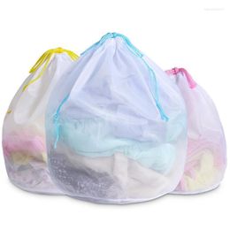 Laundry Bags Size Drawstring Bag Thicken Fine Mesh Clothing Care Washing Machine Clothes Pouch Underwear Wash 1pc
