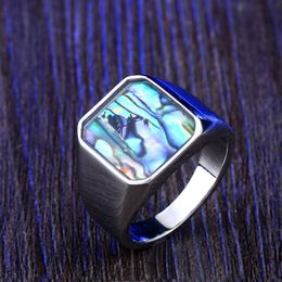 7/8/9/10/11/12/13 Men Personalised Creative Stainless Steel Shell Ring Silver Plated Smooth Surface Solid Male Women Titanium Steel With Conch Finger Jewellery