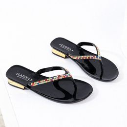 Sommer Strand Schuh Slipper Mode Frauen Hausschuhe Flip-Flops mit Strass Frauen Sandalen Casual Schuhe W5Z9 #