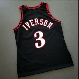 Chen37 Custom Men Youth women Vintage Allen Iverson Vintage Champion College Basketball Jersey Size S-4XL or custom any name or number jersey