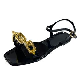 Sandals Arch Support For Women Black Flat Shoes Summer Fashion Open Buckle Toe CasualSandalsSandals