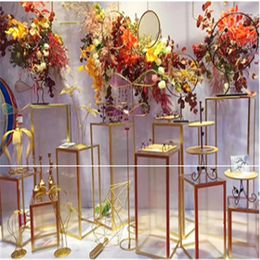 Party Decoration Wedding Acrylic Dessert Table Wrought Iron Box Arrangement Flower Stand Pre-function Area Gift RackParty