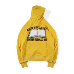 Hip-Hop Yellow Sweater Puff pastry Print Cpfm. Xyz Knowing The Ledge Loose Tij Top Sweatshirts T220721