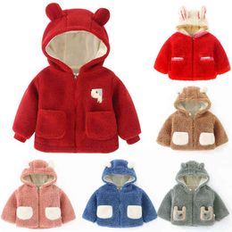 Winter Faux Fur Tollder Boy Girls Jackets Baby Jackets Clothes Kids Outercoat Warm Children Clothes Autumn Outerwear 12M-6T J220718