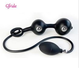 Anal Inflatable Butt Plug sexy Toy Female Fisting Dildo Expander Silicone Huge Big