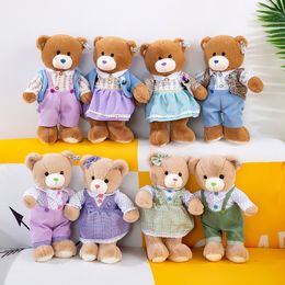 New Couple Bear Doll Plush Toy Creative Clothes Bear Doll Children's Birthday Gift