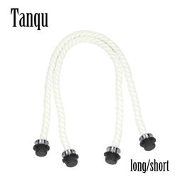 New Tanqu 1 Pair Long Short Very SOFT White Hemp Rope Handle for O bag Obag Women Handbag Classic Mini Chic City Urban EVA Bag 210302