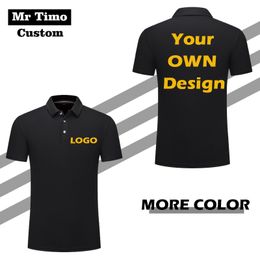 Summer Casual Men And Women Short-Sleeved Design Polo Shirts Custom Embroidery Printing DIY Tops 220608