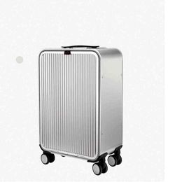 Inch Long Term Travel Aluminium Suitcase Top Quality Bag Lock Spinner Trolley Luggage On Wheel J220707