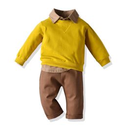 Clothing Sets Kids-clothes For Boys Casual Long Sleeves Shirt T-shirt Pants Set Toddler Boy Clothes 2022 Kids 3pcs Page Outfits ChildrenClot