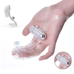 Vibrating Finger Sleeve G-spot Clitoris Stimulator Female Massage Masturbator Adult sexy Products Toys for Women and Man