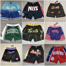 2022 Newe City Version Men's Basketball Team Throwback Stitched Shorts Pants with Elastic Waist in size S- 2XL Fashion Sport Style Shorts Mix Order