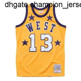 New Goods Cheap Wilt Chamberlain 1972 Gold Asg Top Jersey Vest Stitched Throwback Basketball Jerseys vest Shirt