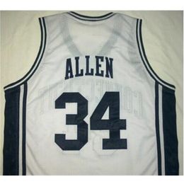 Chen37 rare Custom Men Youth women Vintage #34 Connecticut RAY Allen College Basketball Jersey Size S-5XL or custom any name or number jersey