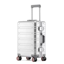 famous Designer Luggage set quality leather Suitcase bag,Universal wheels Carry-Ons,Grid TRAVEL TALE quot Inch Aluminium Suitcase Business Tr