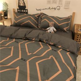 Bedding Sets Boys Man Four-piece Set Student Dormitory Three-piece Bedroom Bunk Bed Quilt Cover Sheet Pillowcases Single SizeBedding