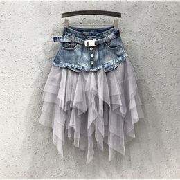 Skirts Womens 2022 Summer Skirt Women Clothing Jean Korean Style Clothes For Girl All-match Fashion