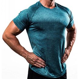 Mens Compression Training Sport T Quick Fitness Men Bodybuilding Skinny Tee Tops GYM Shirt Rashgard 220618
