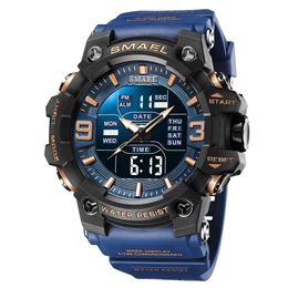 SMAEL 2022 cross-border new waterproof sport watch men's multi-functional luminous cool electronic watch gift A1